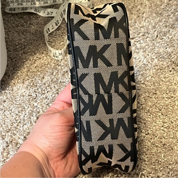 Michael by Michael Kors MK Logo Pencil Case/Cosmetic Bag Black w/ Gold Hardware - Picture 7 of 16